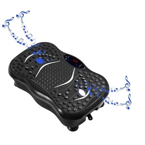 Plaque vibrante électromagnétique ultra-fine <span class=keywords><strong>Powerfit</strong></span> pour usage domestique, 200W 50Hz, en fer et plastique, unisexe, pour la perte de poids et la musculation, 9kg - Product Image 1