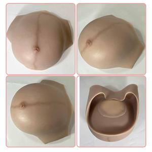 Ventre de grossesse réaliste en silicone <span class=keywords><strong>pour</strong></span> jumeaux, fausse tenue de grossesse, ventre de <span class=keywords><strong>femme</strong></span> <span class=keywords><strong>enceinte</strong></span> <span class=keywords><strong>pour</strong></span> cosplay, transgenre, drag queen - Product Image 4