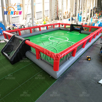 Parcours d'obstacles gonflable WINSUN CE en PVC avec terrain de sport pour enfants, jeu interactif extérieur ignifuge et sans plomb pour fête d'anniversaire