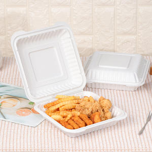 Boîtes à clapet blanches 3H (150 pièces/boîte) – Contenants alimentaires jetables à charnière pour restaurants et plats à emporter - Product Image 3