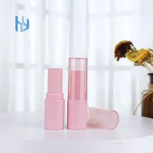 cheap price Empty private label lip balm tube round pink high quality plastic lipstick tube