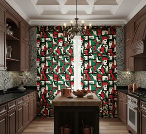 Designer Cubism Abstract Floral Window <b>Curtains</b> Dense Floral Panel 70% Light Blocking Premium Printed Fabric Drapes <b>for</b> Office - Product Image 2