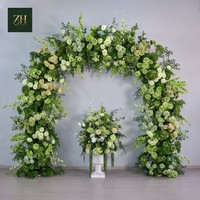 Arche en U réaliste en fleurs artificielles pastel mélangées pour cérémonie de mariage printanière, décoration de Pâques et douche nuptiale sur le thème des pastels