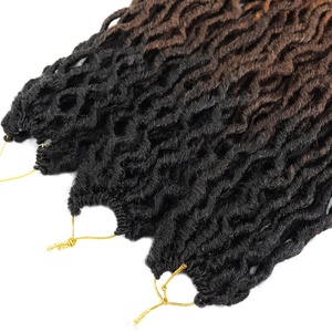 Venta <span class=keywords><strong>de</strong></span> Fábrica, Cabello Gypsy Locs Pre-enlazado, Ondulado Colorido Marrón, Rastas Sintéticas, Extensiones <span class=keywords><strong>de</strong></span> Cabello Gypsy Crochet - Product Image 4