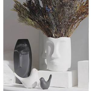 Commerci all'ingrosso moderna porcellana casa hotel merci decorazione vaso di fiori tipi di disegni del <span class=keywords><strong>viso</strong></span> vaso decorativo in ceramica per la decorazione domestica - Product Image 2