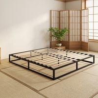 Cadre de lit en métal compressible moderne et peu encombrant pour usage hôtelier, durable et portable, taille Queen et King