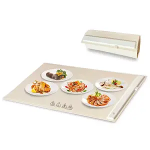Heat Foldable Silicone Food Warming Tray for Warm Dishes Household Desktop Food Warm Keeping Board