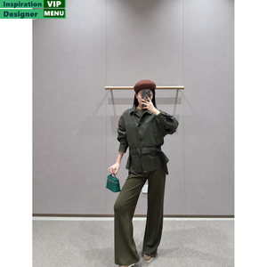 Damen Freizeit-Set: Ärmellose Kapuzenweste mit Reißverschluss und elastische, weit geschnittene Cropped-Hose – Einfarbiges Co-Ord-Outfit für Damen - Product Image 5