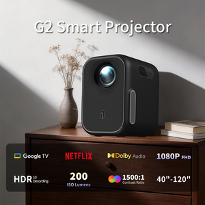 Wupro G1เครื่องฉายขนาดเล็ก <span class=keywords><strong>G2</strong></span>อัจฉริยะจาก Google TV 320 ISO ลูเมนโฮมเธียเตอร์1080P Full HD LCD แบบพกพา - Product Image 3