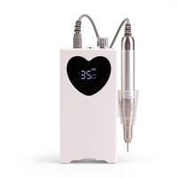 Fournisseurs d'ongles en forme de coeur 35000 tr/min moteur sans balais perceuse à ongles électrique polisseuse sans fil à faible bruit pour les ongles