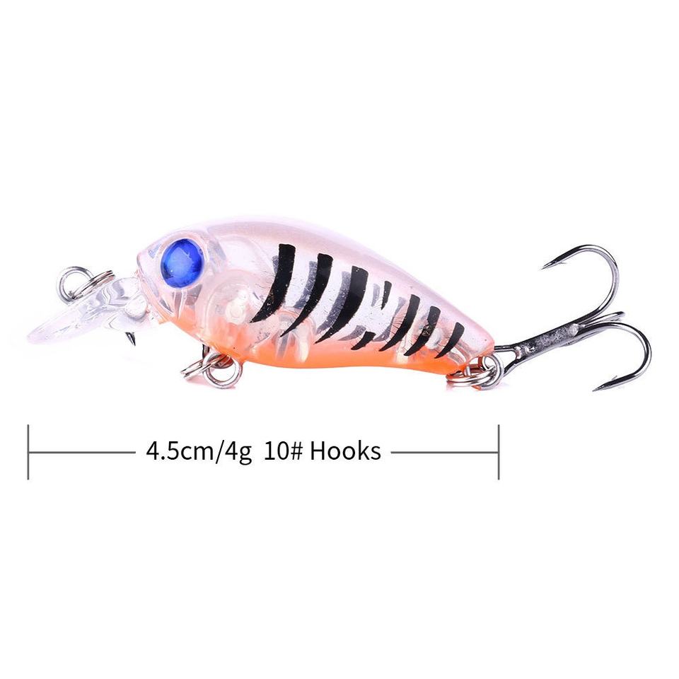 Little Fat Rocker Artificial Hard Bait Stainless Steel Bass Lure ...