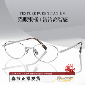 Montura de gafas Danyang Cat Eye 30920, gafas ópticas de titanio puro, ligeras, de montura completa, para mujeres, para rostros cuadrados y redondos - Product Image 2