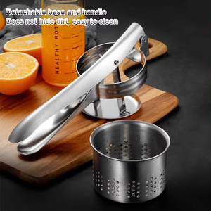 Stainless Steel Manual Juicer Fruit Masher Citrus <b>Orange</b> Juicer Hand Squeezer <b>Press</b> Machine Kitchen Crusher Potato Masher Tool - Product Image 5