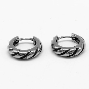Pendientes de aro de acero de titanio Steel Wings, acero inoxidable 316, joyería de moda unisex, otoño 2024, diseño geométrico, fáciles de poner. - Product Image 1