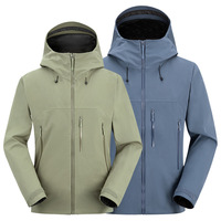 Veste imperméable unisexe de haute qualité, personnalisable, en softshell, pour la randonnée, l'alpinisme, la moto, avec fermeture éclair, imprimé décontracté