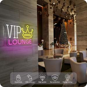 ป้ายไฟ LED VIP สำหรับตกแต่งผนังห้อง VIP สำหรับไนท์คลับบาร์ทำเล็บ<span class=keywords><strong>ร้าน</strong></span><span class=keywords><strong>นวด</strong></span>สำนักงานป้ายนีออน - Product Image 3