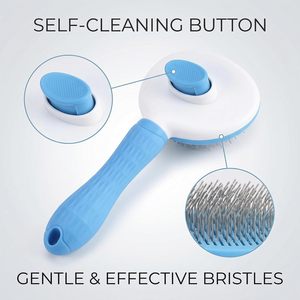 Peigne à poils d'animaux réglable à 60 degrés en acier, brosse à poils pour chiens et chats en plastique, idéal pour la salle de bain - Product Image 2