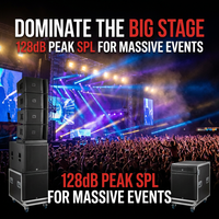 Système de sonorisation PA professionnel avec enceinte Line Array de 12 pouces en contreplaqué, haute sensibilité 103 dB pour les spectacles sur scène et les églises