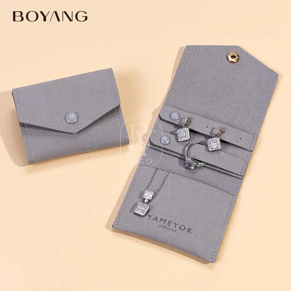 Boyang Multifunctionele Microfiber Sieraden Reiszak Draagbare Sieraden Opbergen Organizer Tas