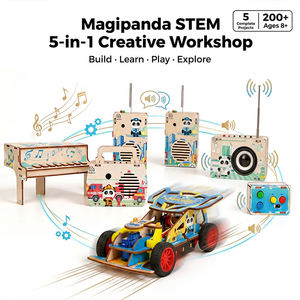 Equipo Educativo STEAM <span class=keywords><strong>de</strong></span> Ciencia y Electrónica para la Escuela, Radio con Cinta <span class=keywords><strong>de</strong></span> Voz <span class=keywords><strong>de</strong></span> <span class=keywords><strong>Madera</strong></span> Ecológica 5 en 1, Venta al Por Mayor - Product Image 6