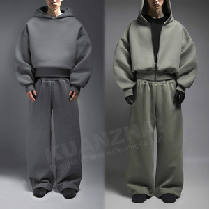 Set di Tute Sportive Oversize in Cotone di Alta Qualità, Pantaloni Larghi e Felpe con Cappuccio Personalizzabili - Product Image 3