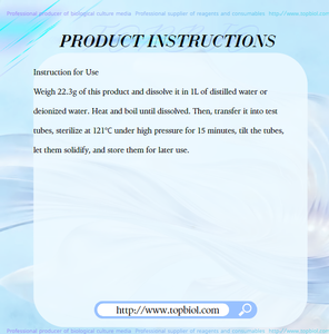 Milieu de culture au citrate de Simmons utilisé pour l'expérimentation sur la utilisation du citrate - Product Image 4