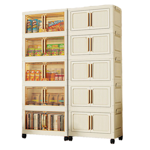 Étagère de <span class=keywords><strong>rangement</strong></span> pliable moderne sans installation pour salon, armoire de <span class=keywords><strong>rangement</strong></span> pour jouets et collations pour bébé, pour chambre à coucher - Product Image 1