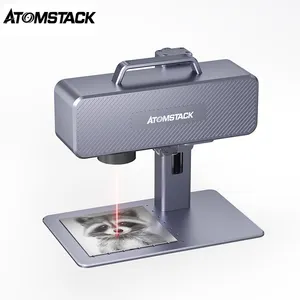 Máquina portátil de marcação atomstack m4 pro 70*70mm, máquina de marcação portátil de fibra de 2 w para aço inoxidável