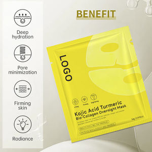 OEM Brightening Bio Collagen Facial <b>Sheet</b> Mask Lifting Firming Turmeric Kojic Acid Face Mask for Oily & Dry Skin - Product Image 3
