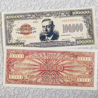 Billet de banque commercial Wilson de 100 000 dollars américain de 1934, pièce de monnaie ornementale