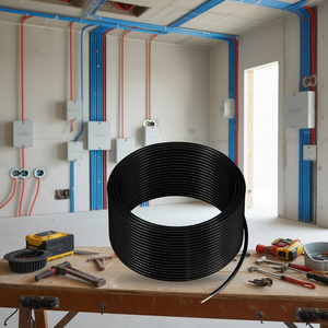 Fil électrique THHN calibre 12, 100 pieds, noir, en cuivre, avec isolation en PVC, pour usage intérieur - Product Image 2