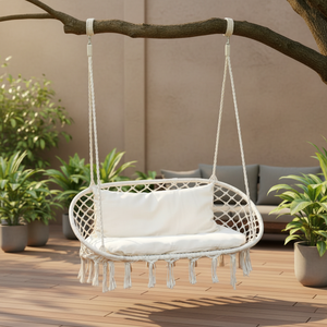 Ventes d'usine <span class=keywords><strong>Hamac</strong></span> en coton tissé à la main pour l'intérieur et l'extérieur Balançoire double chaise Camping Balançoire de patio - Product Image 5
