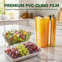 Groothandel Jumbo Rol Voedselveilige Zachte PVC Clingfolie Waterdicht Gietbaar 1000m-1500m voor Voedselverwerkingsbedrijven