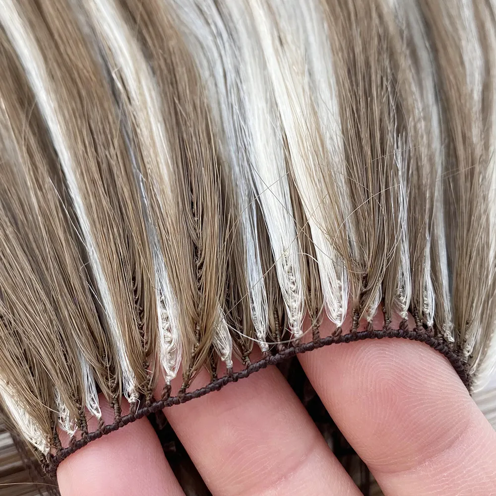 Haiyi rambut ekstensi rambut buatan tangan 2.0 kualitas terbaik bulu benang satu helai bulu ekstensi rambut