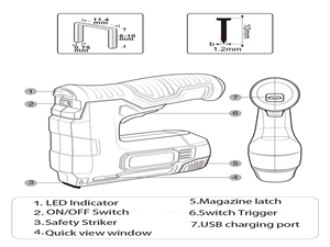 <span class=keywords><strong>Grapadora</strong></span> Eléctrica Inalámbrica Pequeña, de Alta Resistencia, con Batería de Litio Recargable, <span class=keywords><strong>para</strong></span> Tapicería, Hogar, Cables, Madera y Alfombras - Product Image 2
