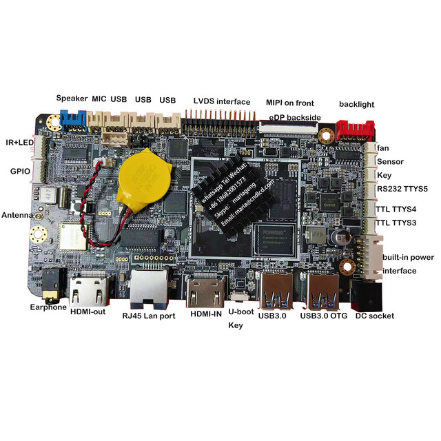 High performance Rockchip RK3588 8 core 64bit ,Android 13/4+64G +battery capacity 11000mAh digital/tablet/panel/motherboard 5G