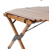 Table pliante octogonale en hêtre Qingmu personnalisée pour camping, pique-niques, voyages en camping-car, cafés et restaurants tendance