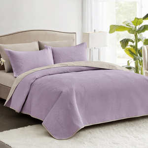 Couvre-lits de luxe de style américain, 100% polyester, 80 g/m², gaufrés soniquement, lavables, teints unis, pour la maison et l'hôtellerie - Product Image 2