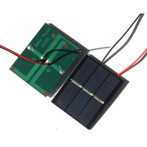 แผงโซลาร์เซลล์ขนาด43*55มม. พร้อมลวดอีพ็อกซี่แผ่นพลังงานแสงอาทิตย์ขนาดเล็ก0.4W 1.5V สำหรับบ้านแบบ DIY - Product Image 1