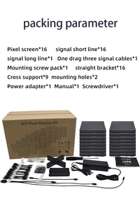 1 + 15 픽셀 화면 블루투스 연결 픽셀 <span class=keywords><strong>Led</strong></span> 디스플레이 패널 실내 <span class=keywords><strong>Led</strong></span> 화면 RGB <span class=keywords><strong>Led</strong></span> 도트 매트릭스 장식 - Product Image 2