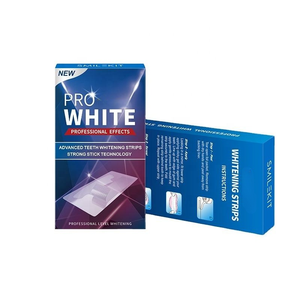 Nouvelle sortie : Bandes blanchissantes pour les dents sans peroxyde, 6 % de peroxyde d'hydrogène, avec étiquette privée pour usage domestique, saveur menthe, bleu - Product Image 1