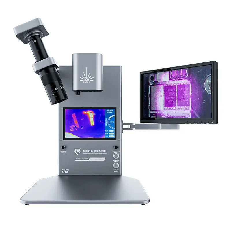 Máquina de solda a laser TBK R2201 IC, vendas diretas oficiais, desoldagem, estação de retrabalho de placa de circuito de chip, para reparo de telefone