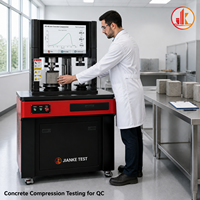 Máquina Automática de Prueba de Flexión y Compresión de 300kN, Probador de Resistencia de Hormigón, Cemento y Mortero, Equipo de Prueba de Cilindros de 10kN