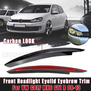 2 pièces Aileron latéral de vitre arrière de voiture Canards Splitter pour VW Golf 6 MK6 GTI/GTR/GTD 08-13 et Garnitures de phares avant - Product Image 5