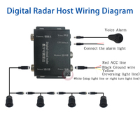 PZ624 24V Sensor de Aparcamiento con Radar de Marcha Atrás Digital y Visual, Alarma de Asistencia en Zona Ciega Ultrasónica, Impermeable IP68 de Alto Rendimiento