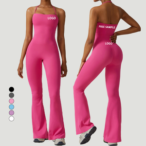 Gilet con chiusura a colori personalizzato <span class=keywords><strong>tuta</strong></span> da Yoga <span class=keywords><strong>tuta</strong></span> da donna Fitness attillata sport pantaloncini interi da donna abbigliamento sportivo <span class=keywords><strong>tuta</strong></span> da Yoga - Product Image 1