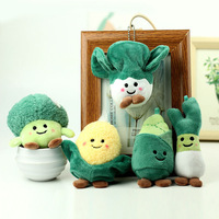 Porte-clés en peluche, figurines de légumes et d'aliments, jouets en forme de fruits, poupées de confort, cadeaux