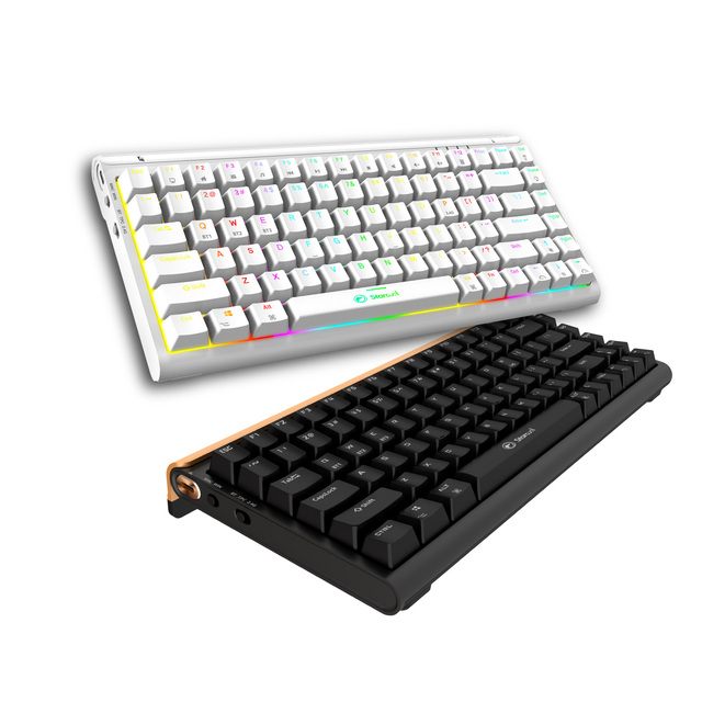 Hot Sell Mechanical Gaming Keyboard 84 Keys Wireless BT+2.4G Keyboard RGB Backlit