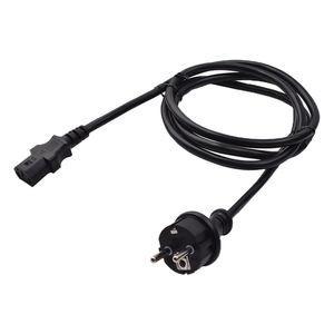 CE сертифицированный водонепроницаемый штекер типа D + разъем IEC C13 с 1,8 м VDE H05VV-F 3G1.5 черный шнур питания - Product Image 1