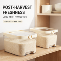 Boîte de rangement pour riz scellable en plastique alimentaire, anti-insectes, avec couvercle à pression, récipient de cuisine